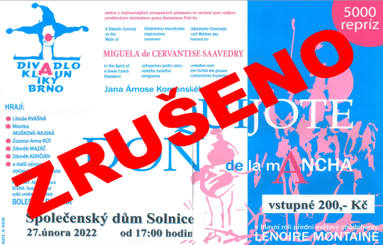 DON QUIJOTE DE LA ANCHA - ZRUŠENO